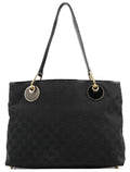 120837 Black GG Canvas Tote Bag