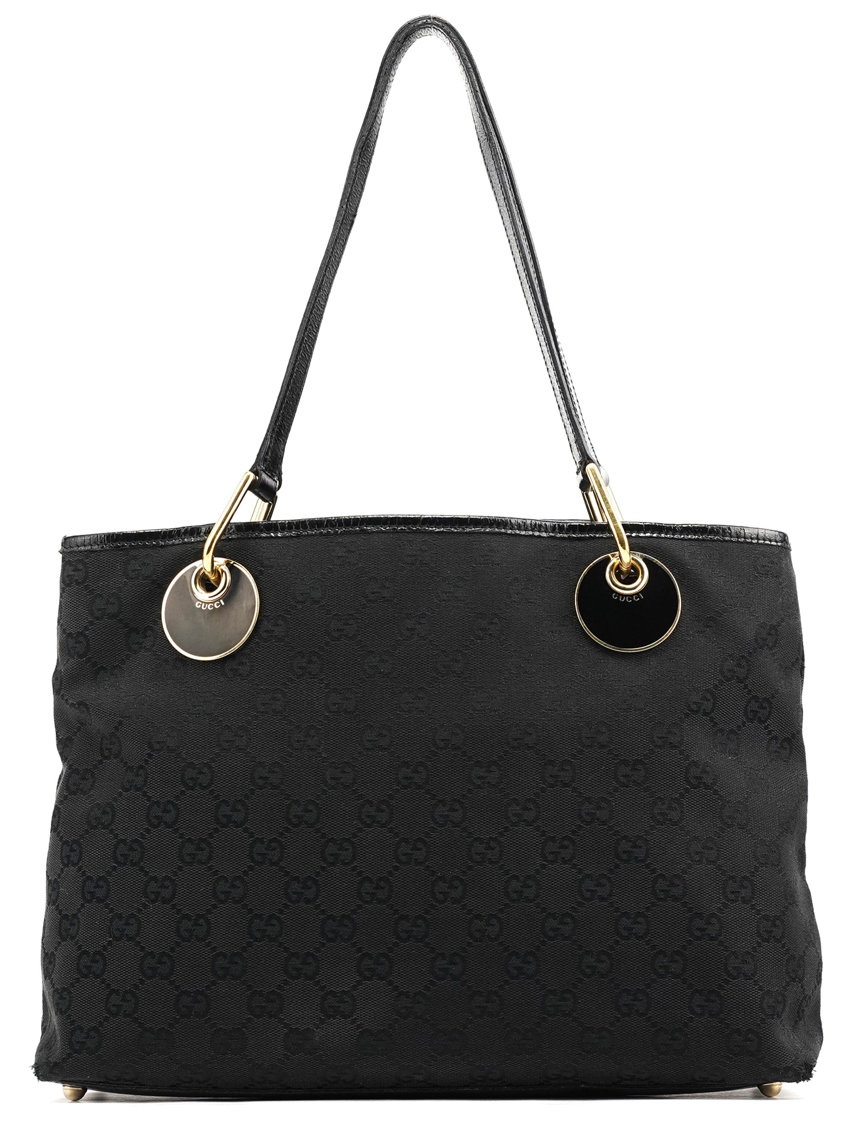 120837 Black GG Canvas Tote Bag