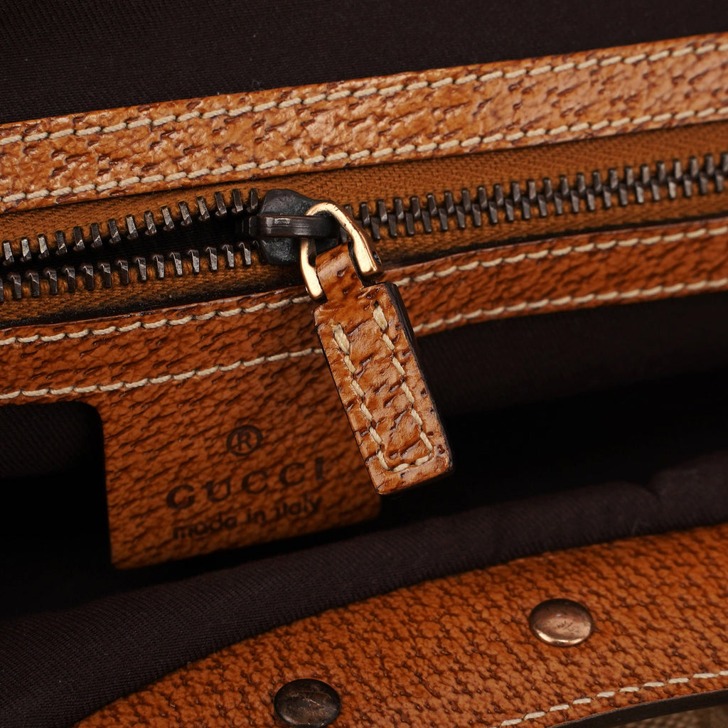 124293 Beige GG Bamboo Dual Handle Bag