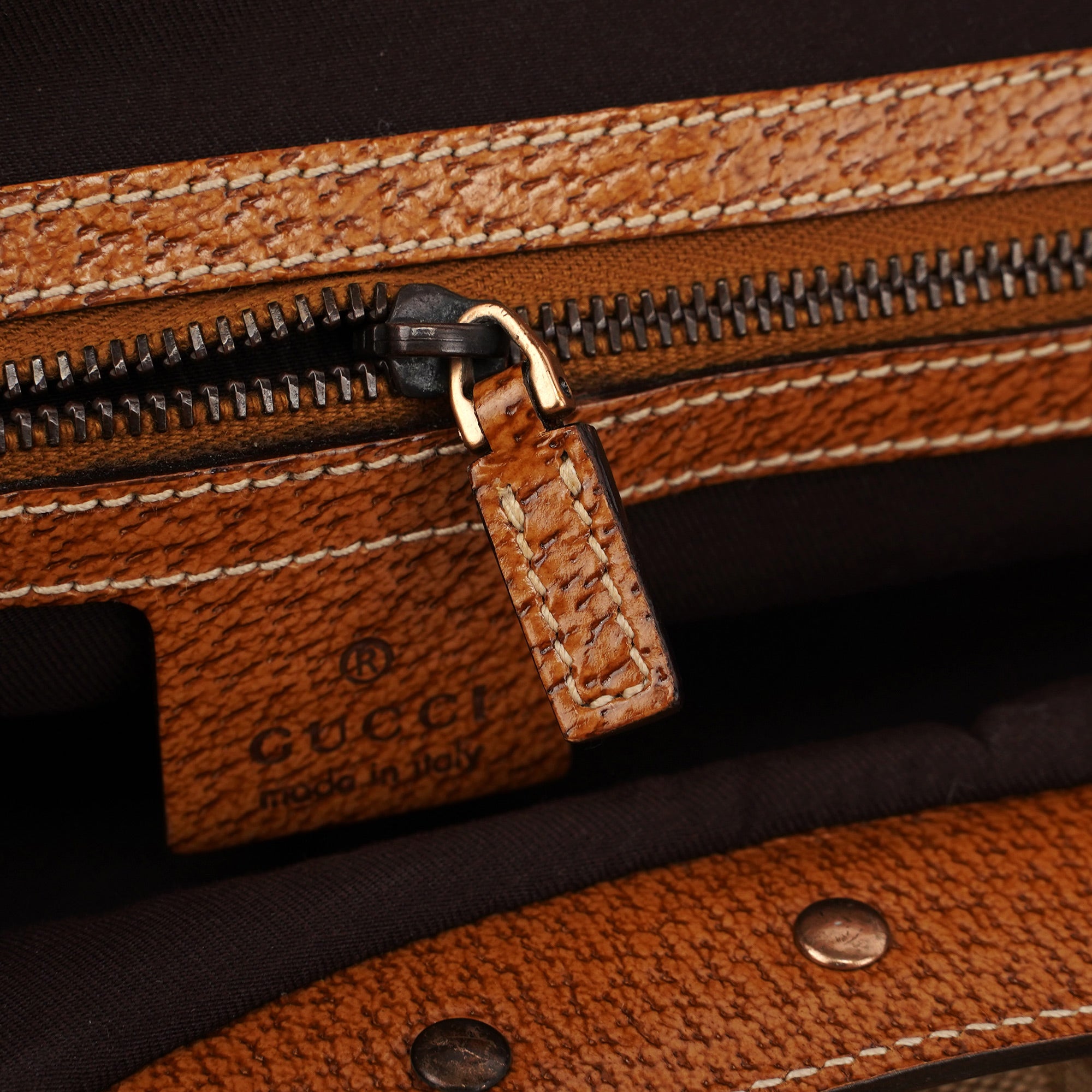 124293 Beige GG Bamboo Dual Handle Bag