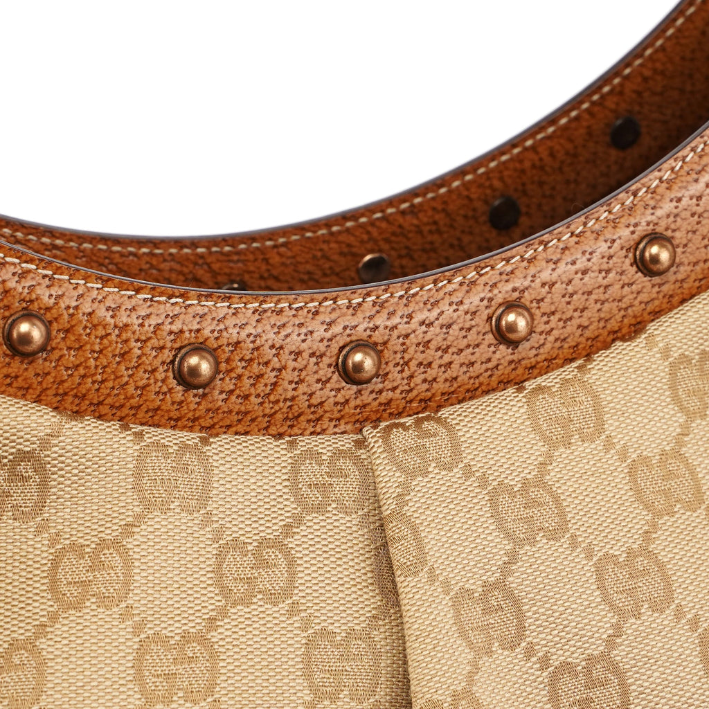 124293 Beige GG Bamboo Dual Handle Bag