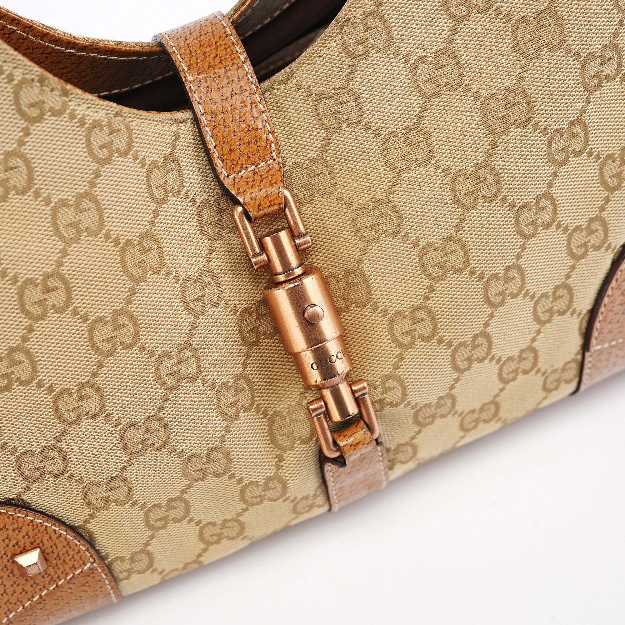 124407 Beige GG Jackie Shoulder Bag