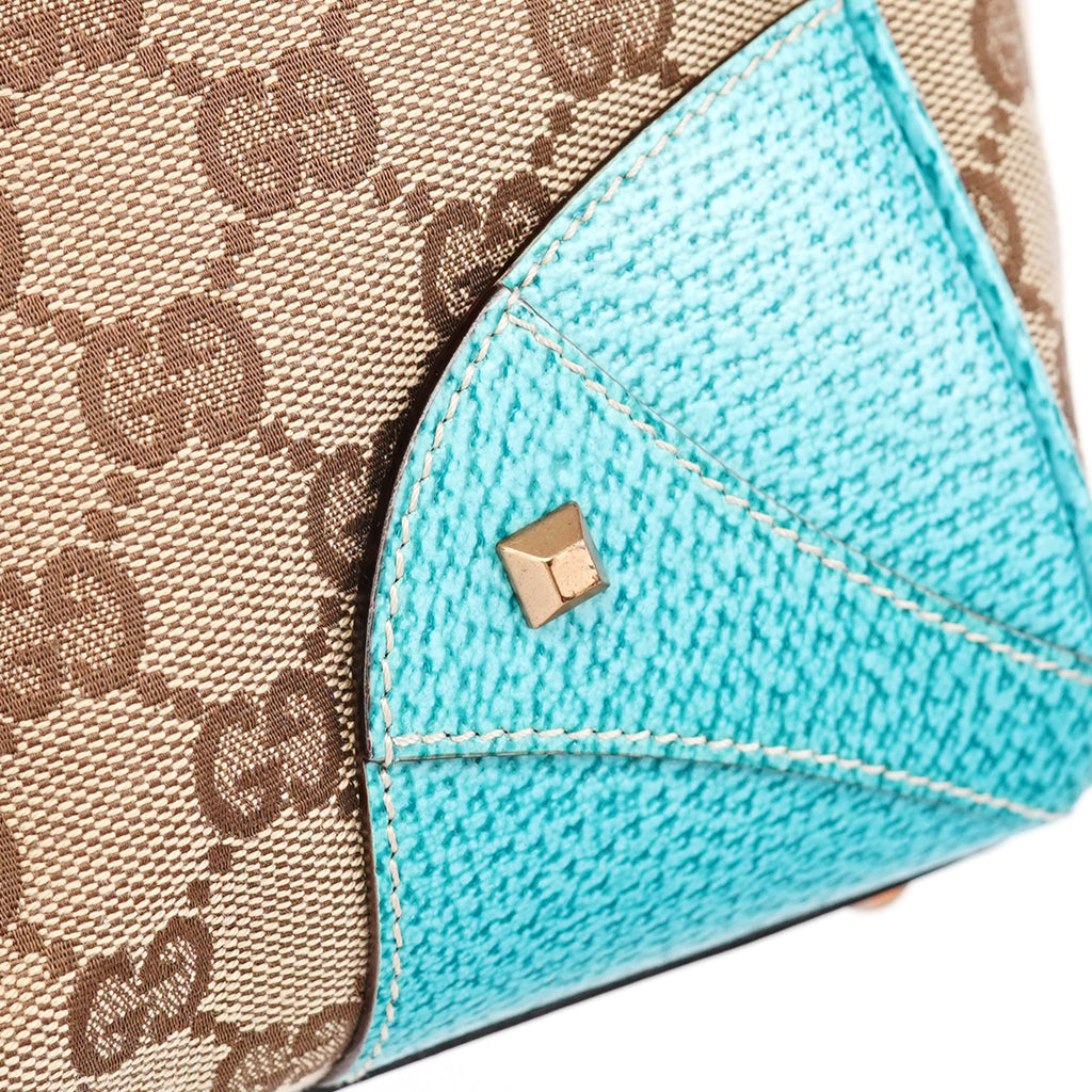 124407 Beige Turquoise GG Jackie Shoulder Bag