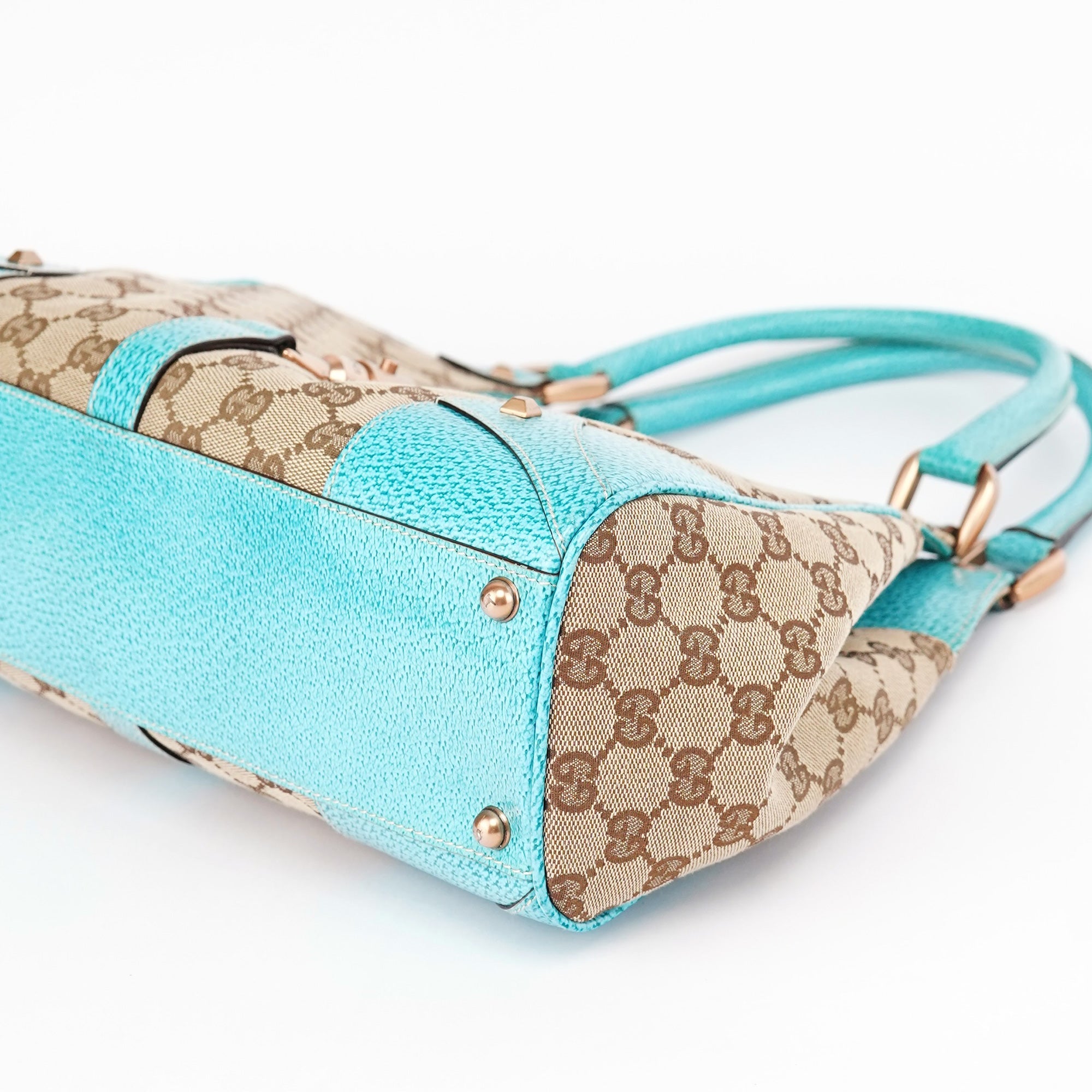 124407 Beige Turquoise GG Jackie Shoulder Bag