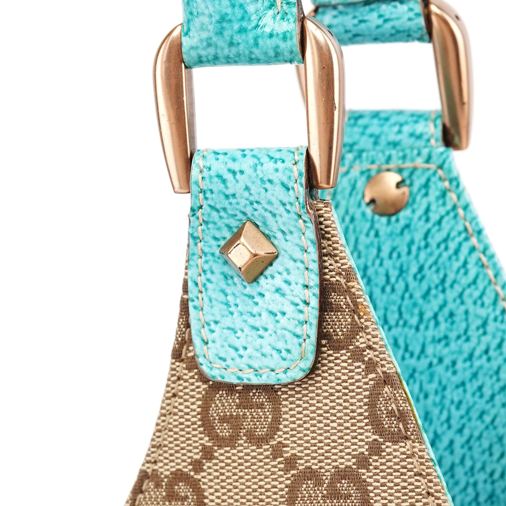 124407 Beige Turquoise GG Jackie Shoulder Bag