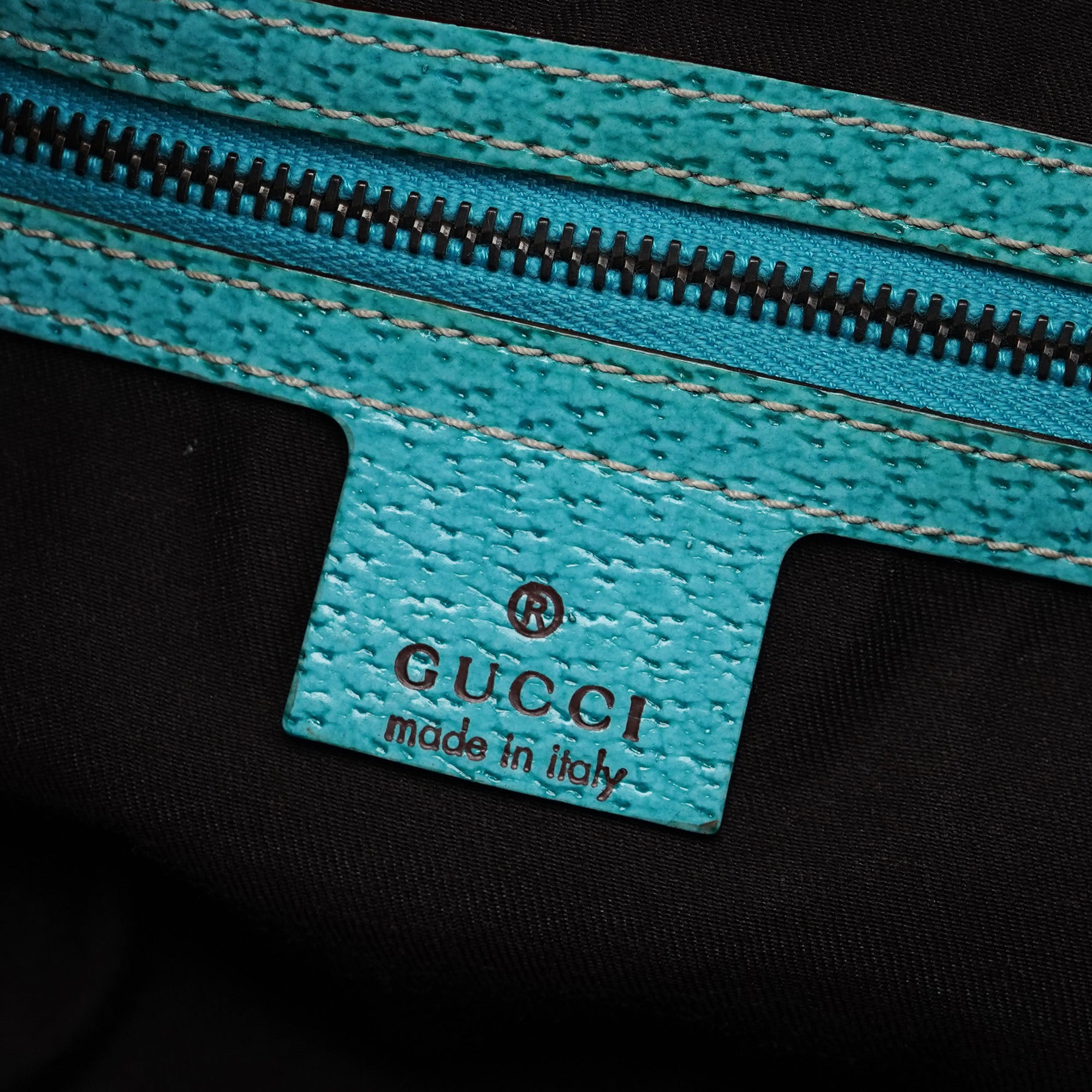 124407 Beige Turquoise GG Jackie Shoulder Bag