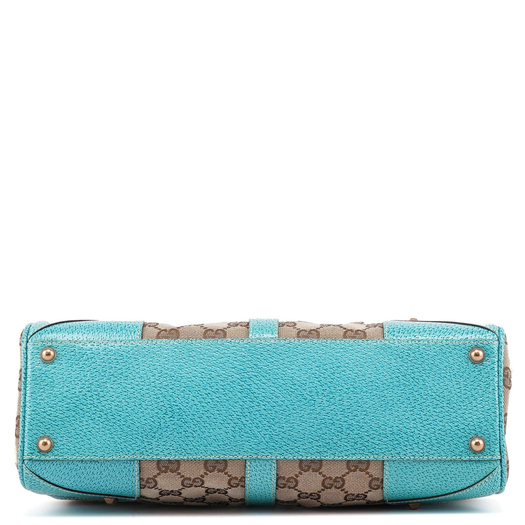 124407 Beige Turquoise GG Jackie Shoulder Bag