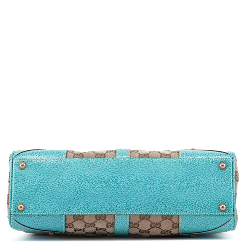 124407 Beige Turquoise GG Jackie Shoulder Bag