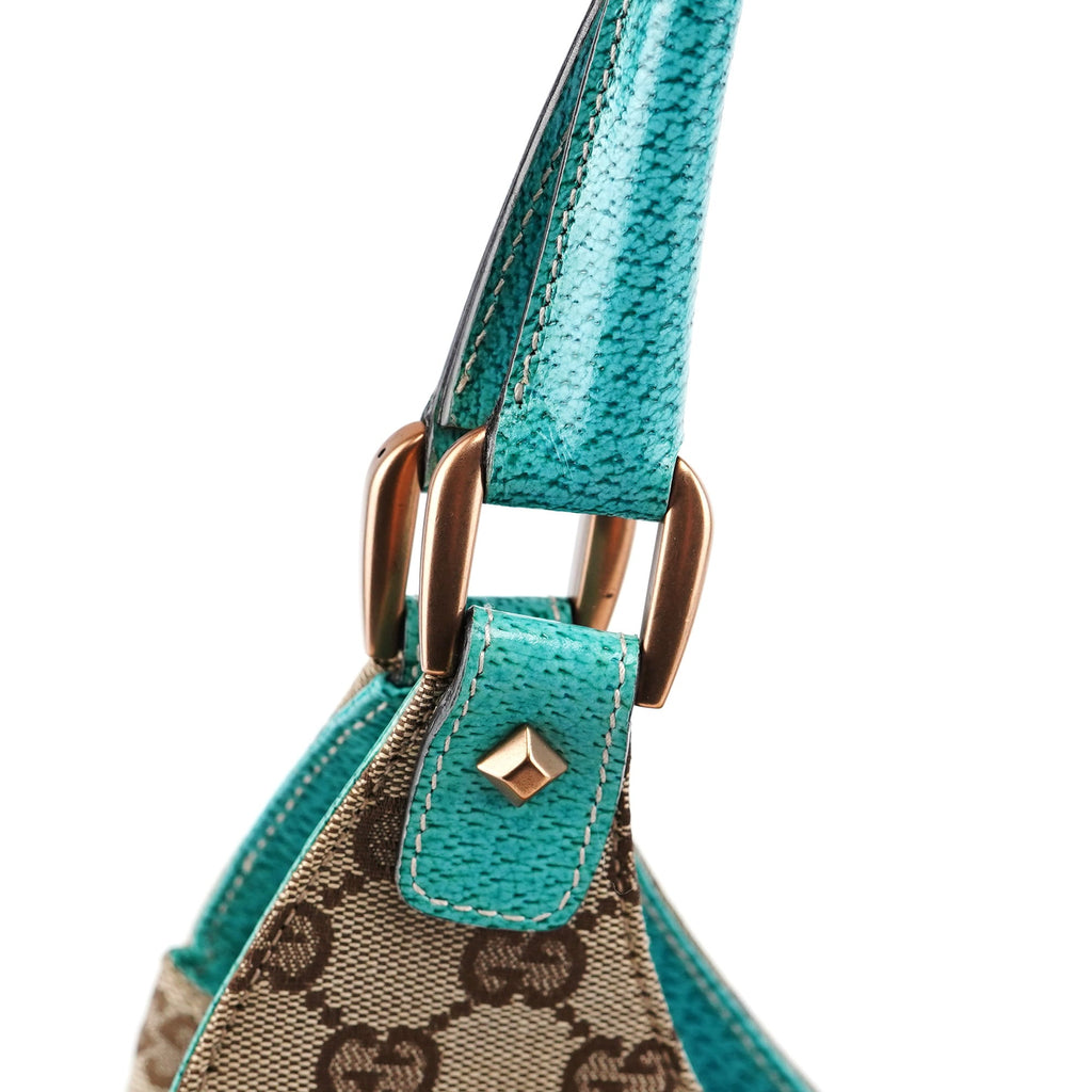 124407 Beige Turquoise GG Jackie Shoulder Bag
