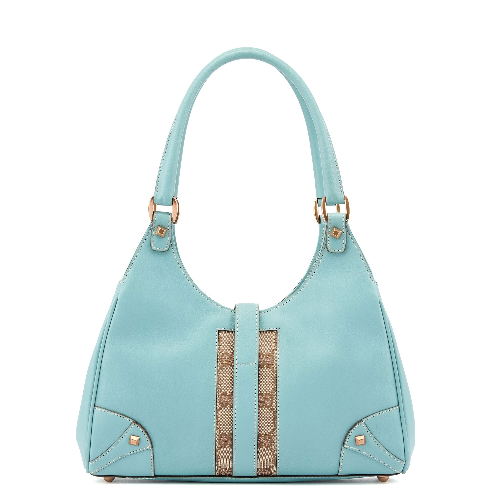 124409 Baby Blue Leather GG Jackie Shoulder Bag