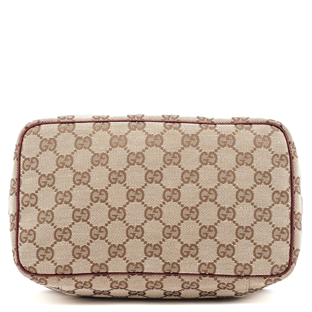 124540 Beige Burgundy GG Vanity Bag