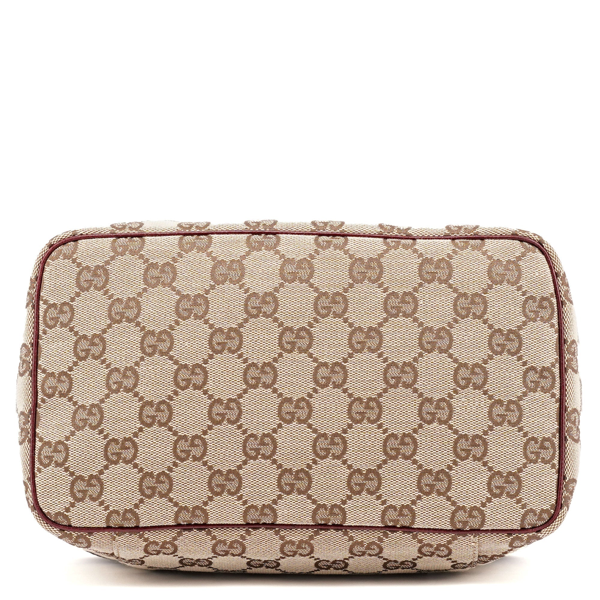 124540 Beige Burgundy GG Vanity Bag