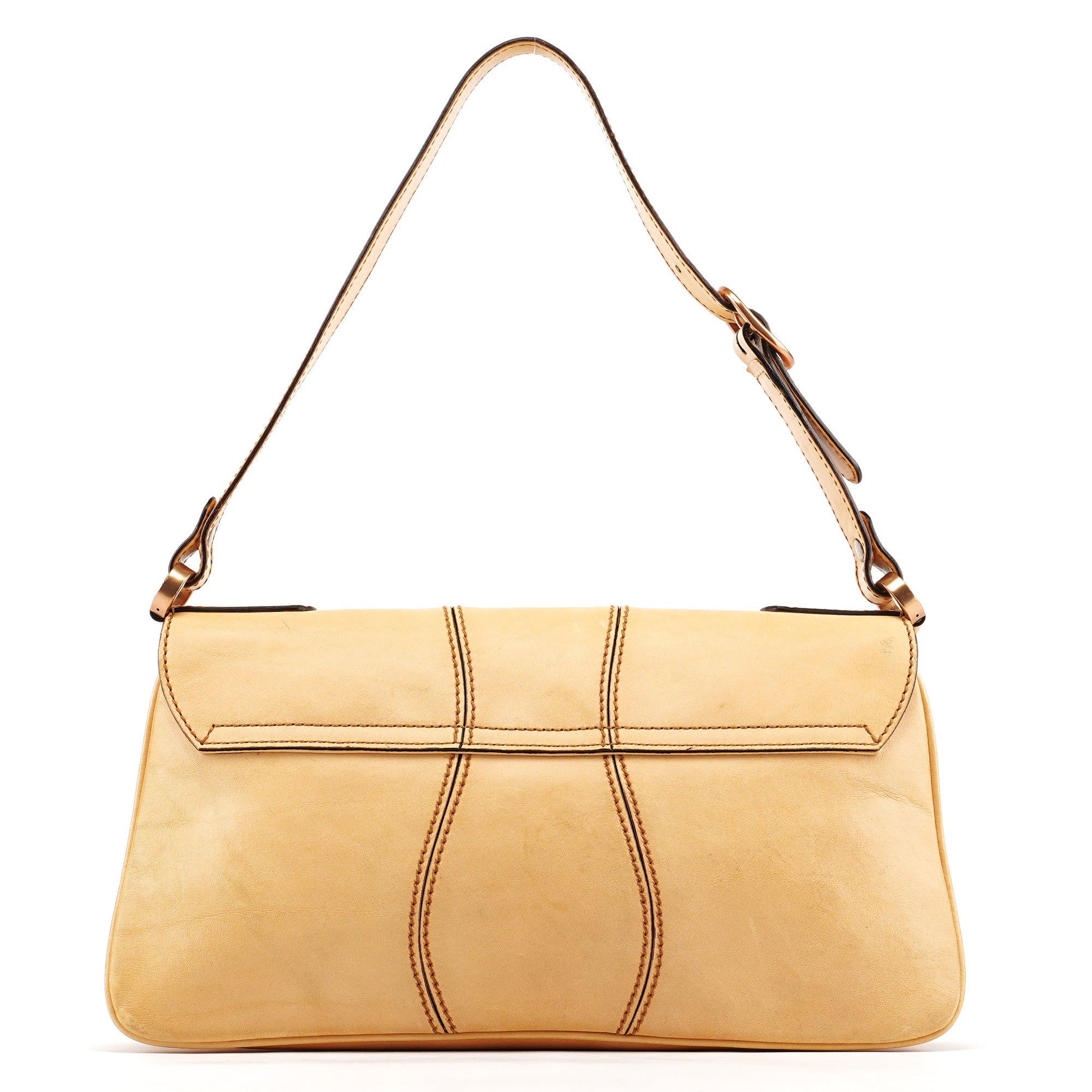 124824 Beige GG Leather Shoulder Bag