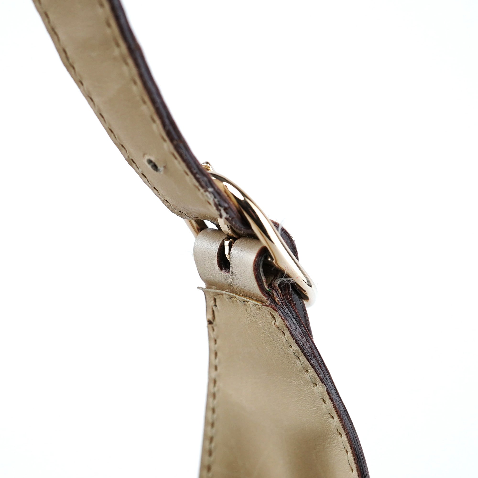 140040 Beige Canvas Sequin Jackie Shoulder Bag