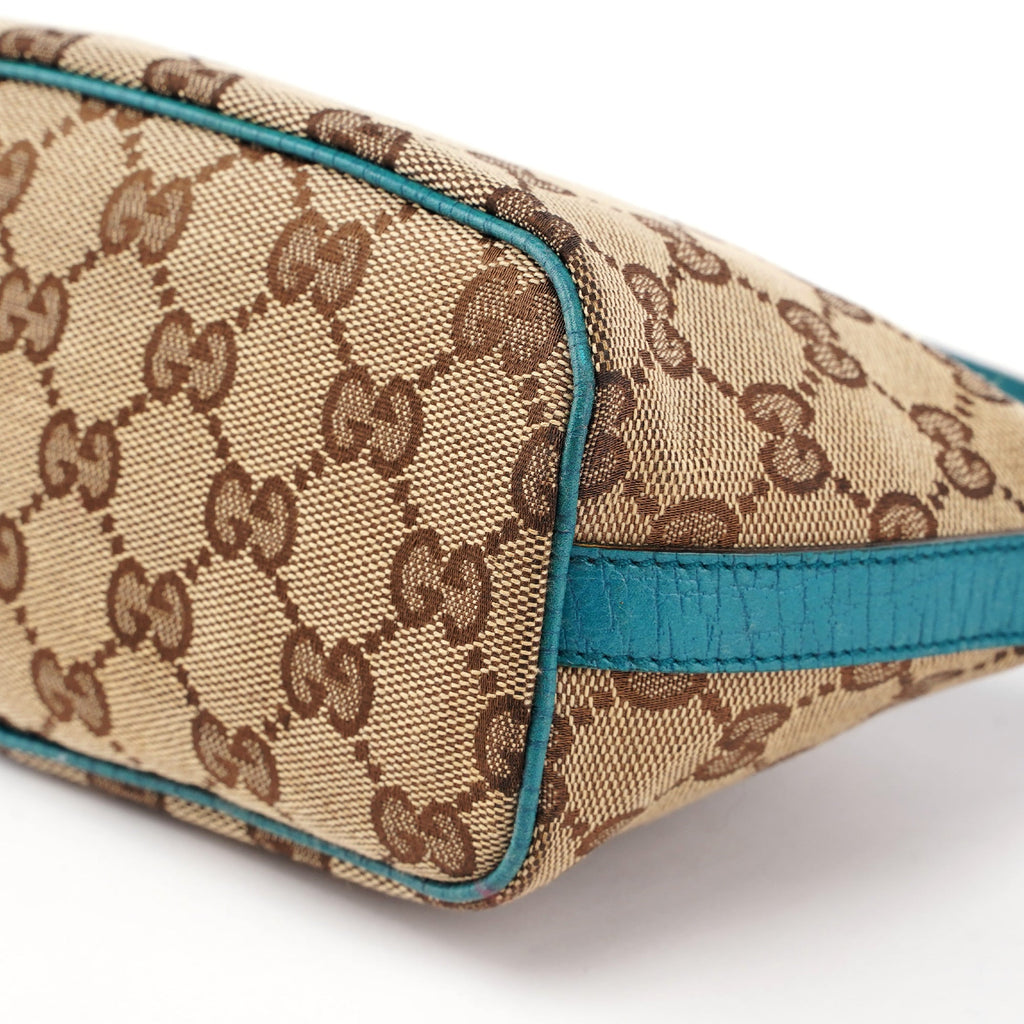 141809 Beige Blue GG Boat Pochette