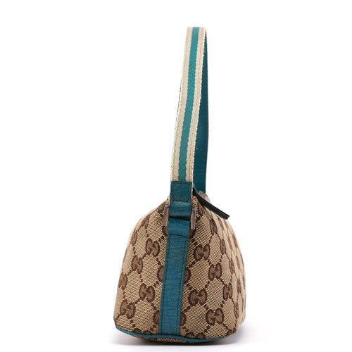 141809 Beige Blue GG Boat Pochette