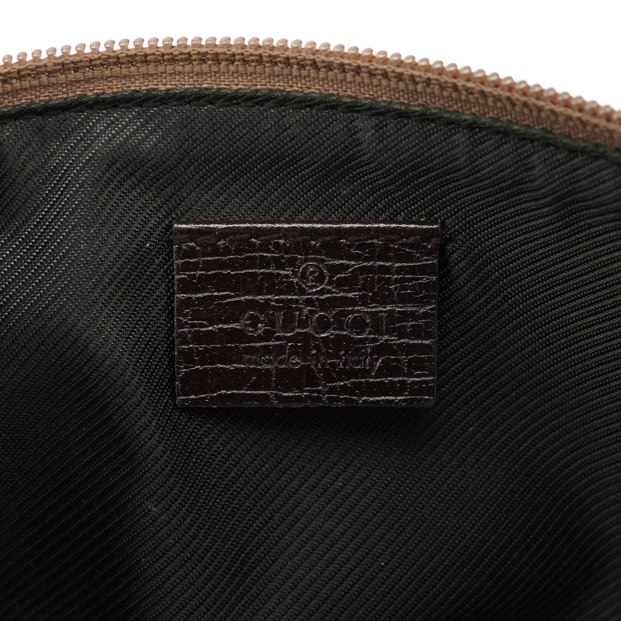 141809 Beige Brown GG Boat Pochette