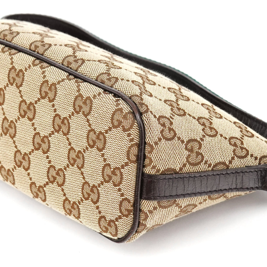 141809 Beige Brown GG Boat Pochette