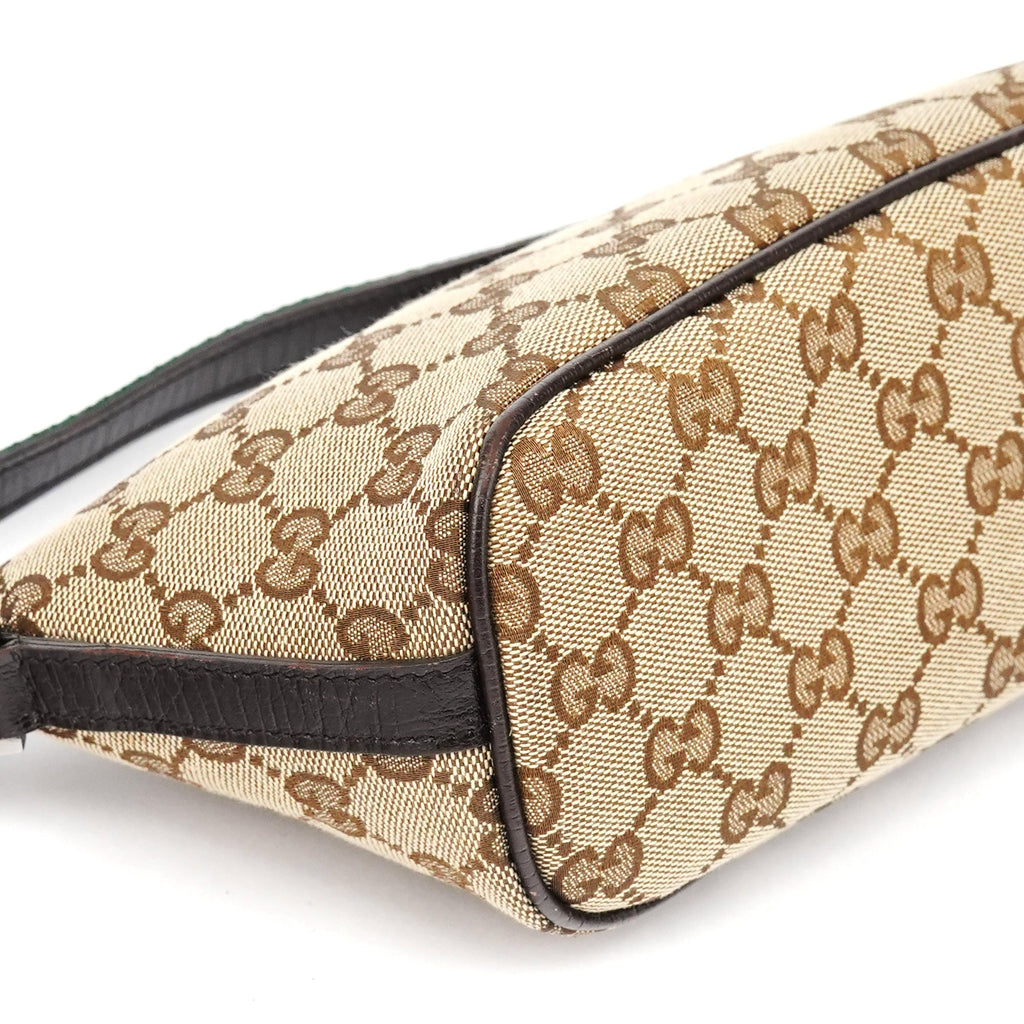 141809 Beige Brown GG Boat Pochette