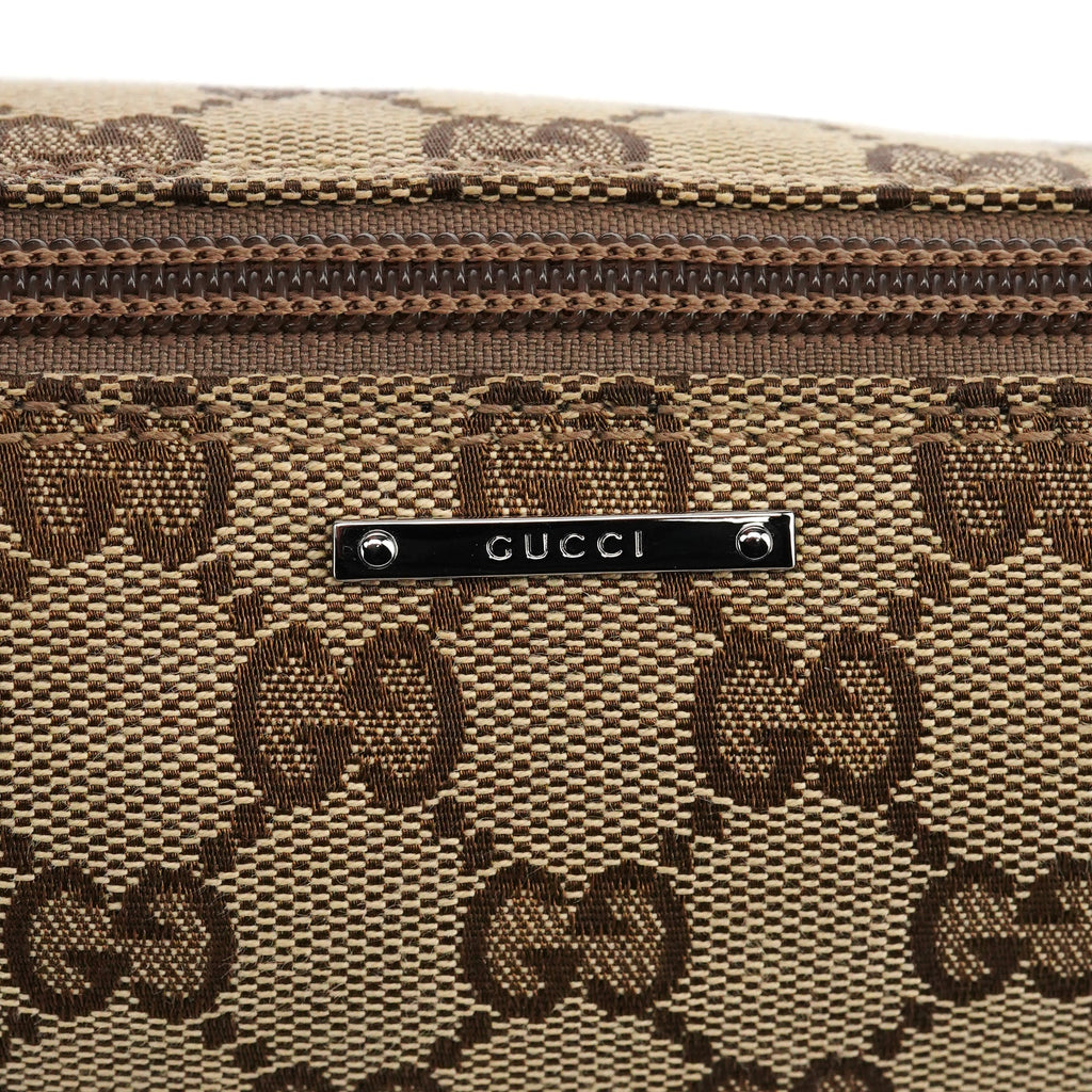 141809 Beige Brown GG Boat Pochette