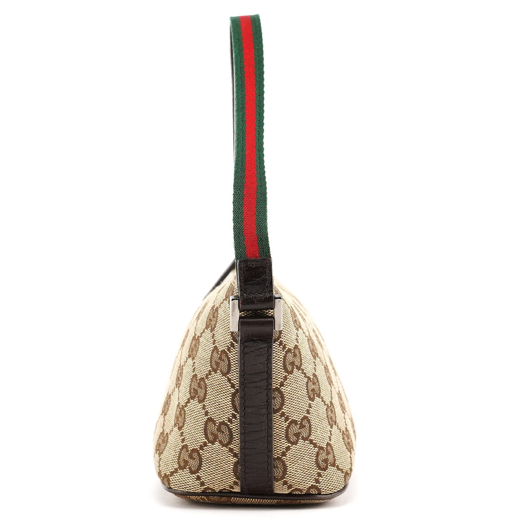 141809 Beige Brown GG Boat Pochette