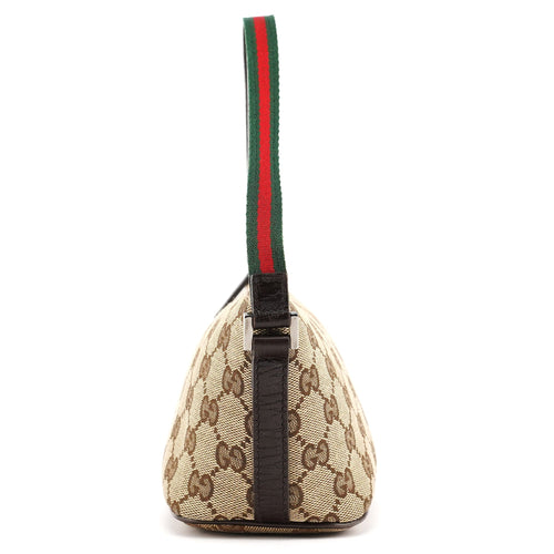 141809 Beige Brown GG Boat Pochette