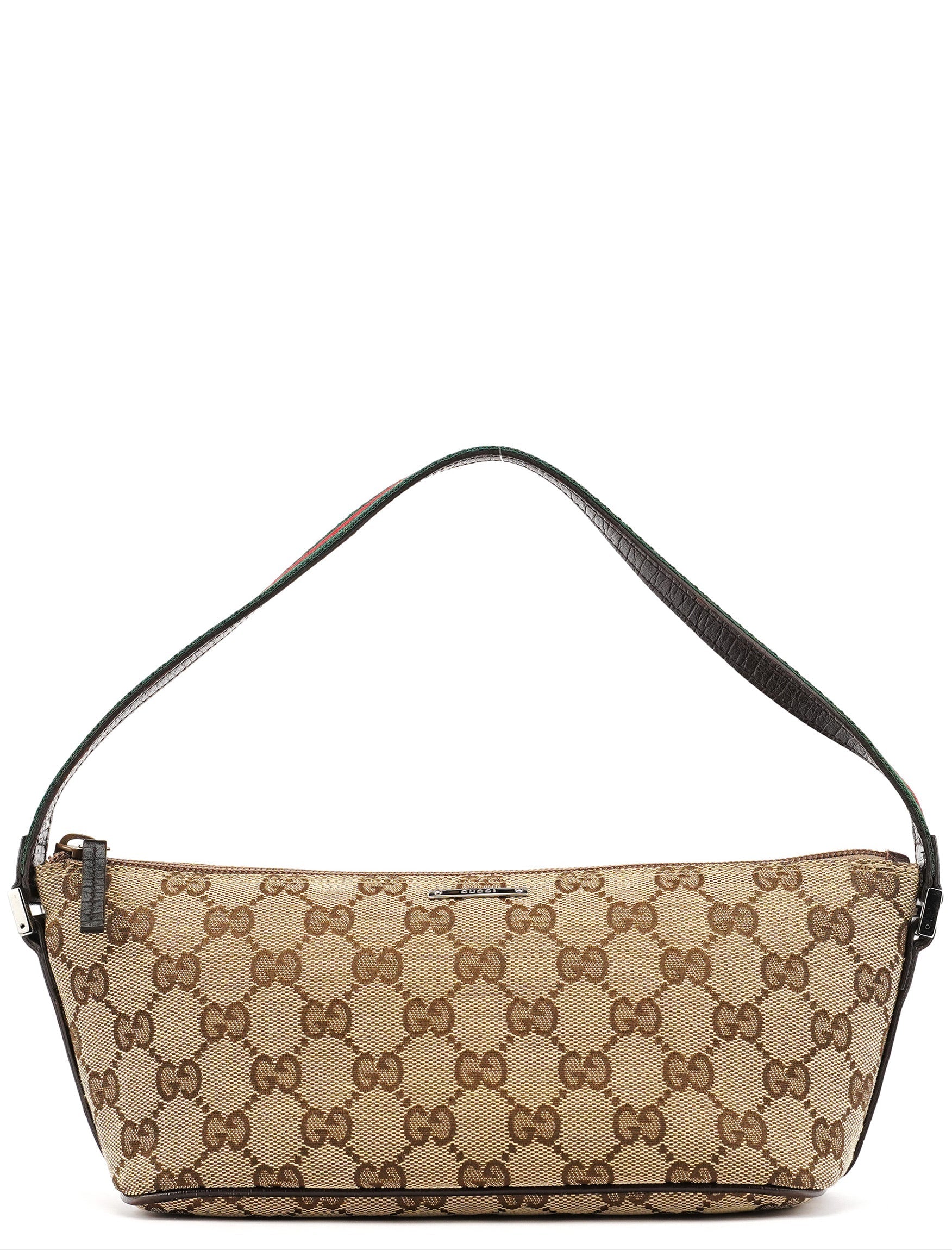 141809 Beige Brown GG Boat Pochette