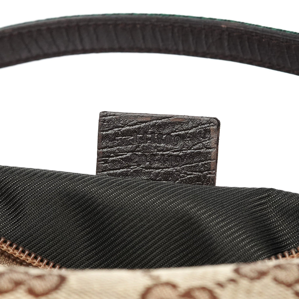 141809 Beige Brown GG Boat Pochette