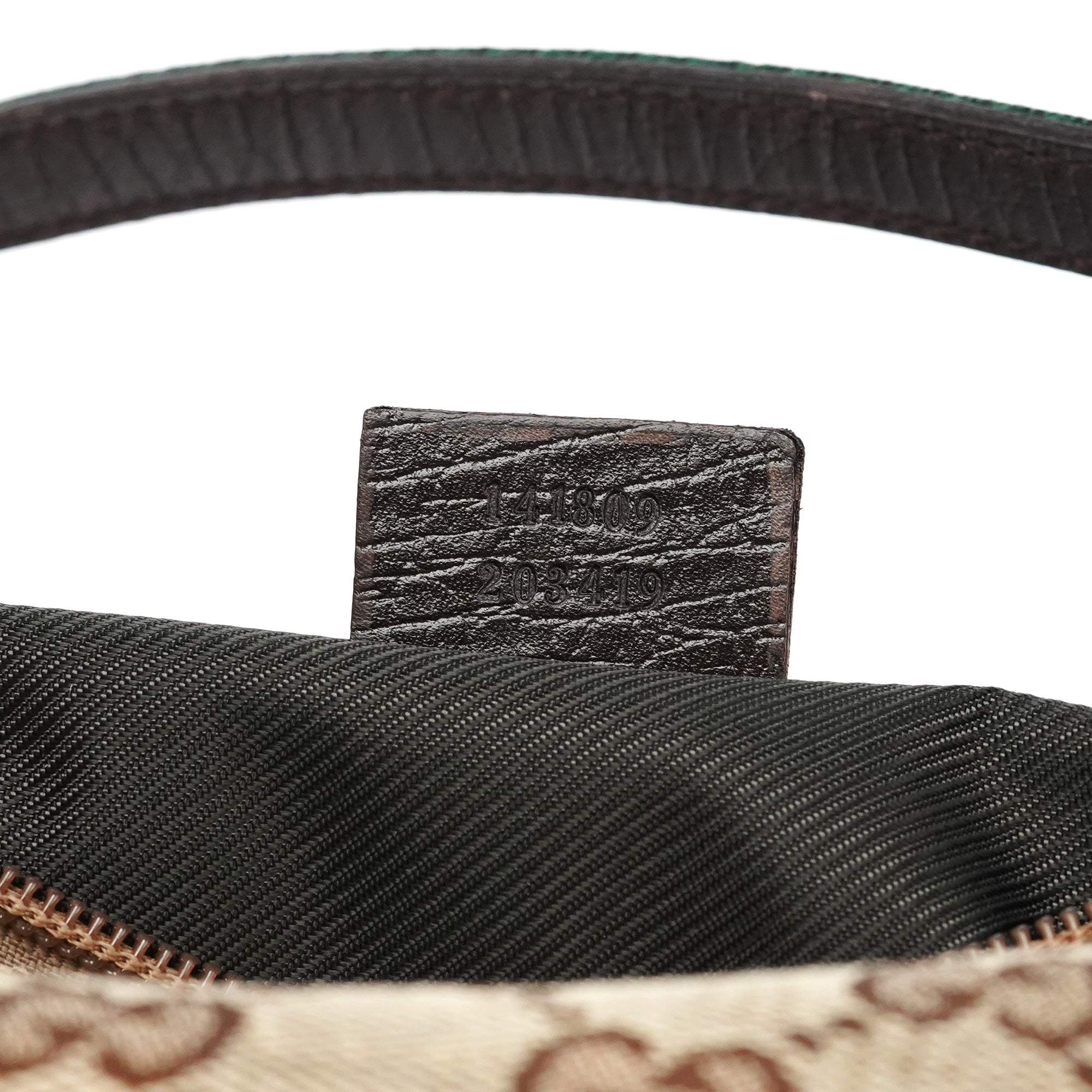 141809 Beige Brown GG Boat Pochette