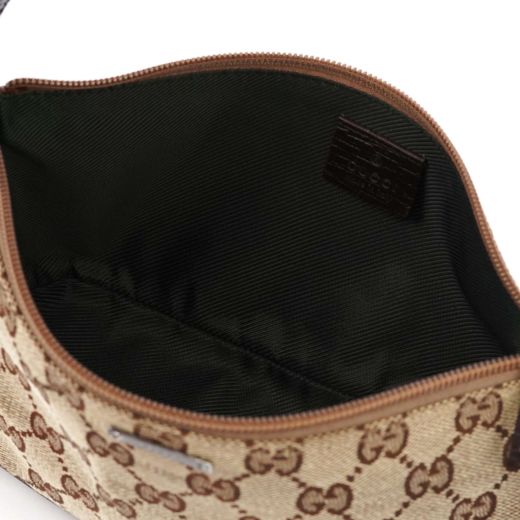 141809 Beige Brown GG Boat Pochette