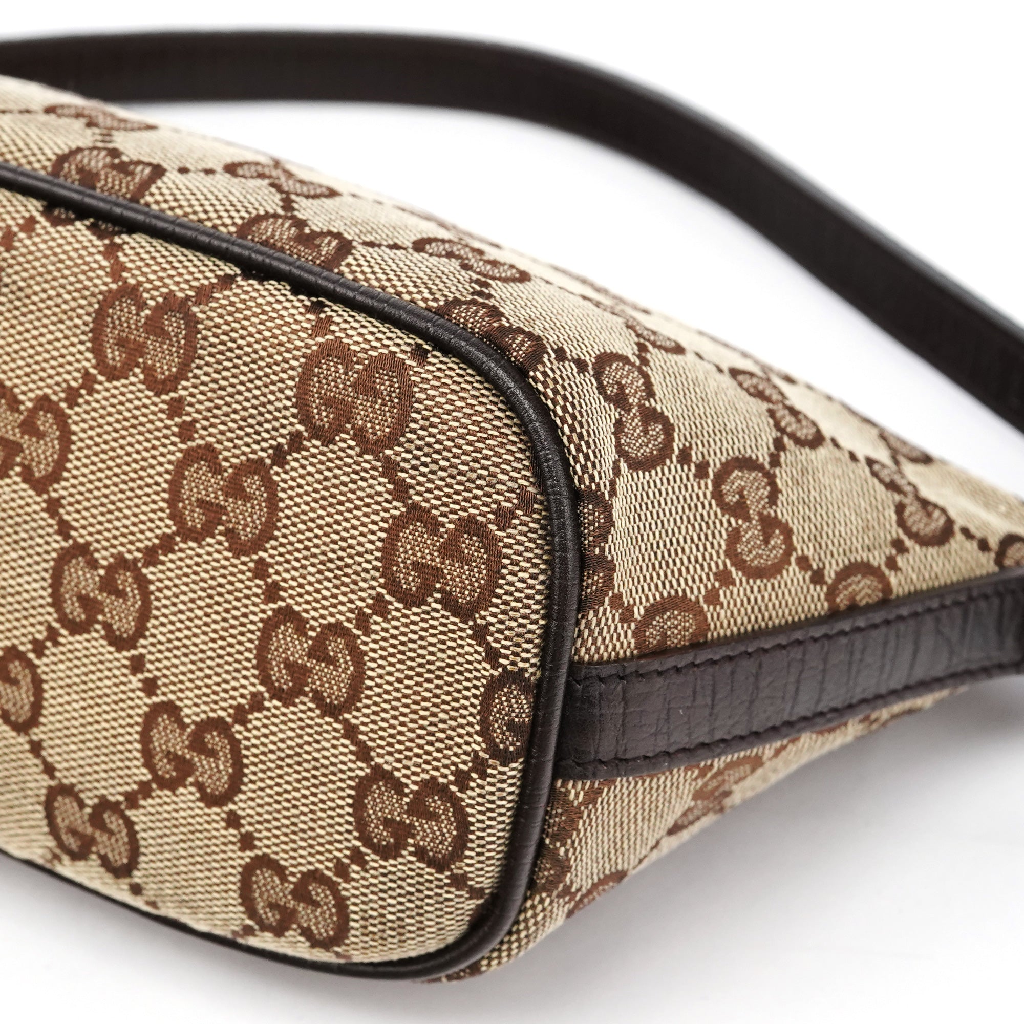 141809 Beige Brown GG Boat Pochette