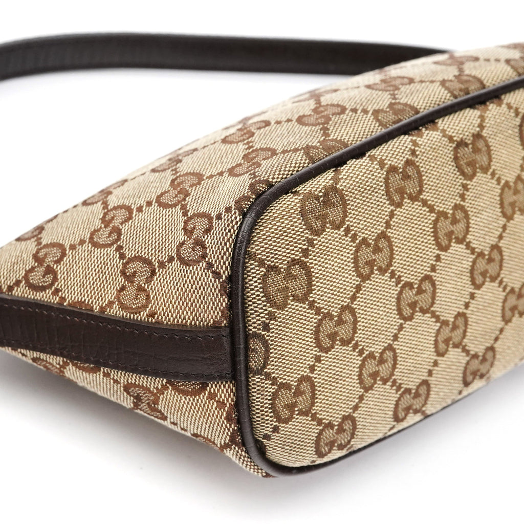 141809 Beige Brown GG Boat Pochette