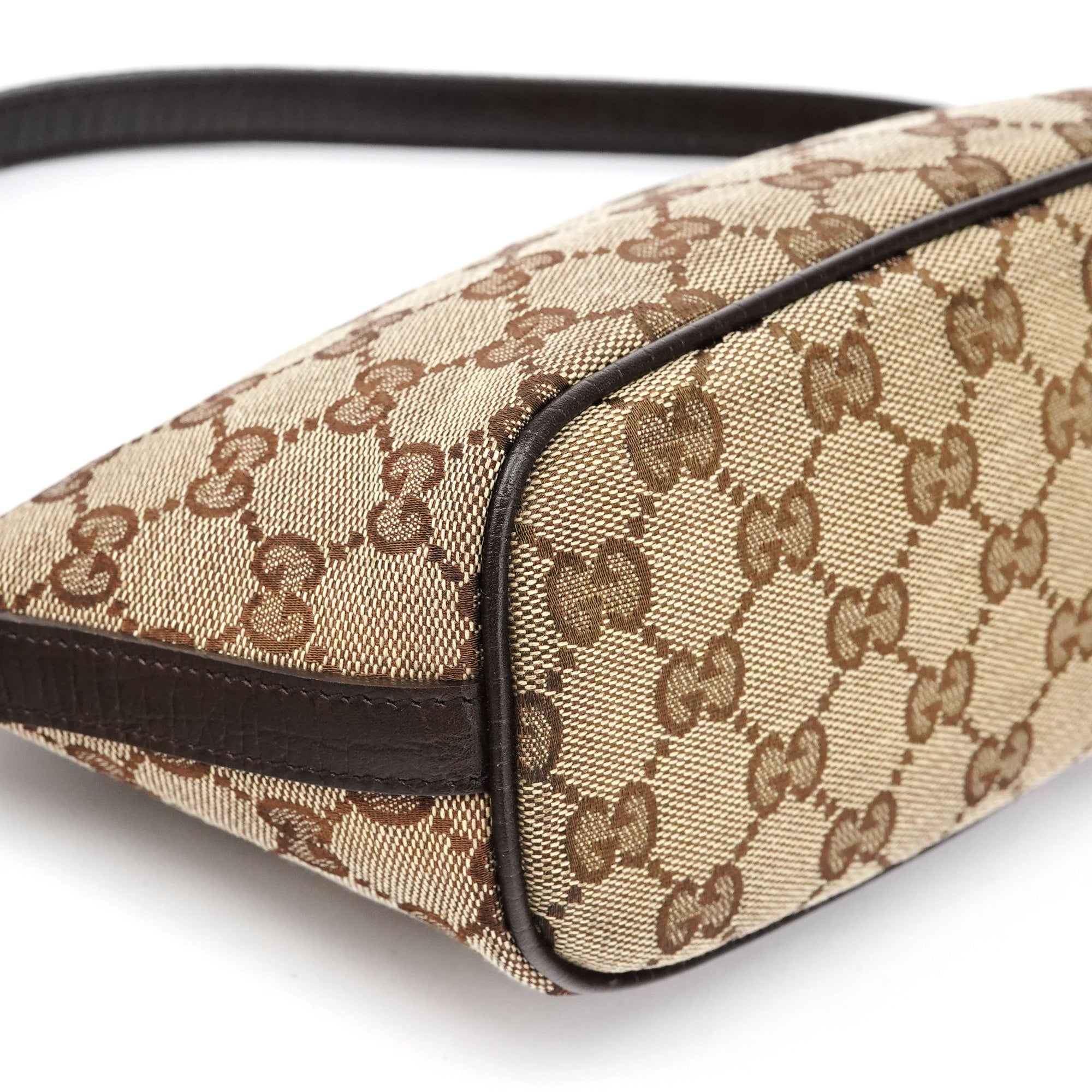 141809 Beige Brown GG Boat Pochette