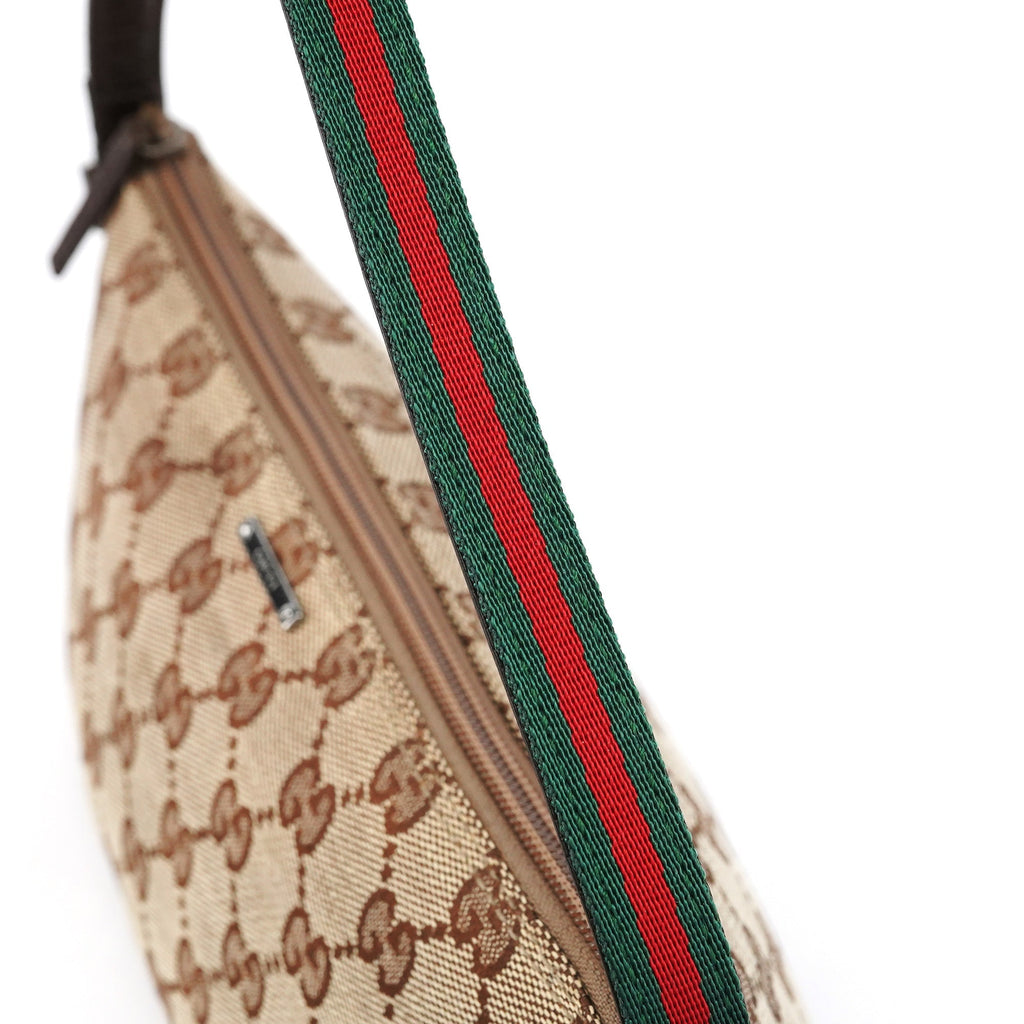 141809 Beige Brown GG Boat Pochette