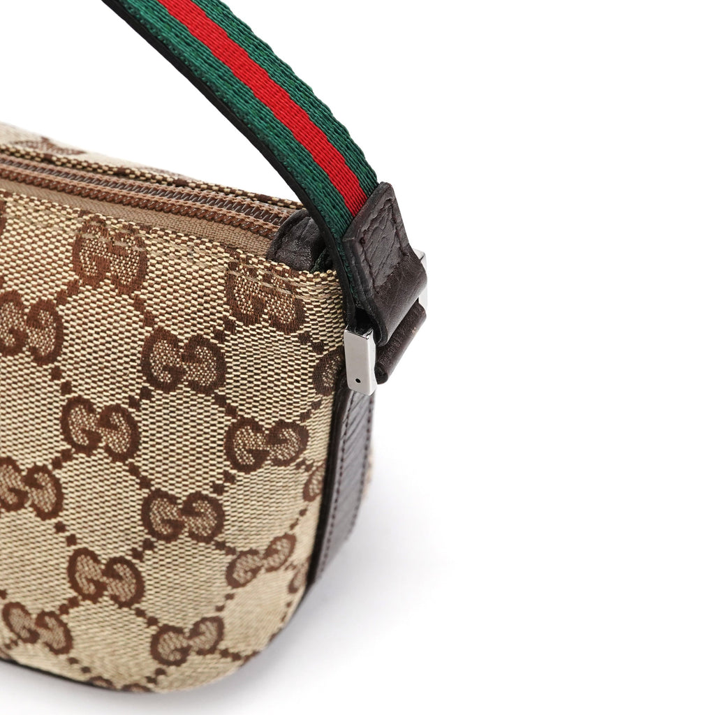 141809 Beige Brown GG Boat Pochette