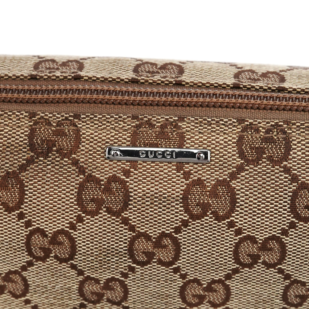 141809 Beige Brown GG Boat Pochette