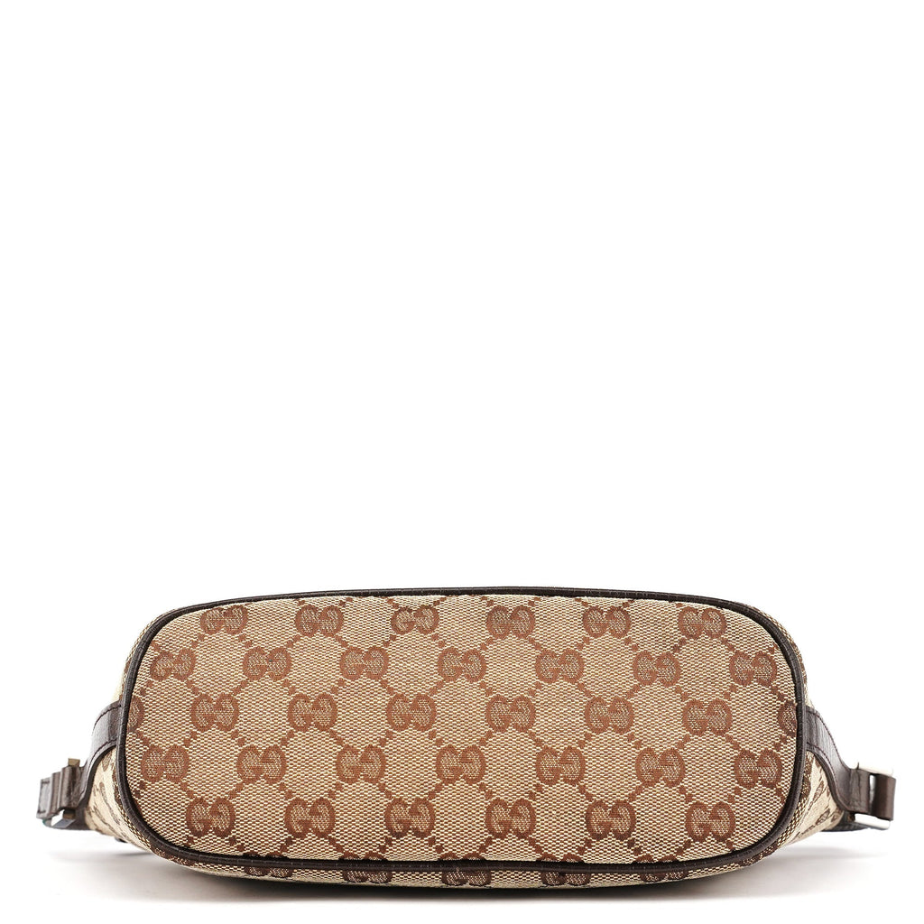 141809 Beige Brown GG Boat Pochette