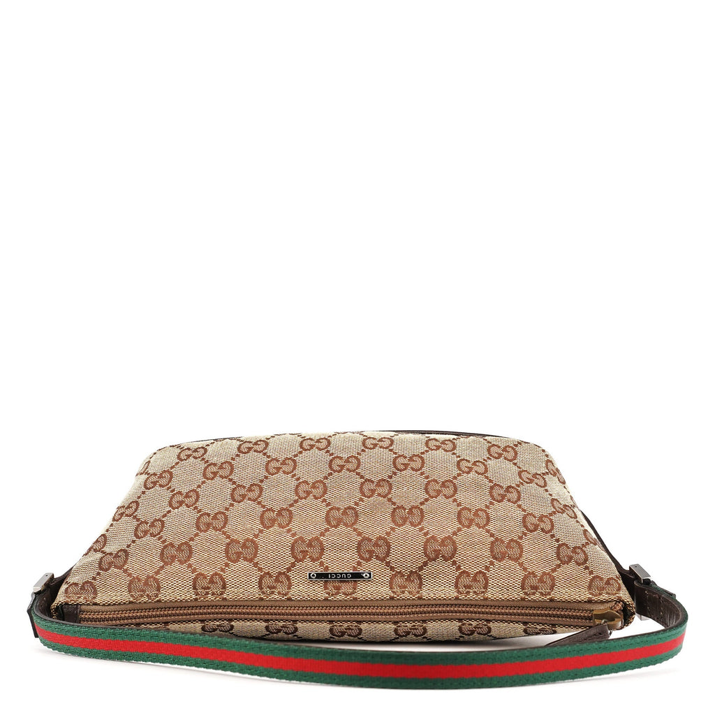 141809 Beige Brown GG Boat Pochette