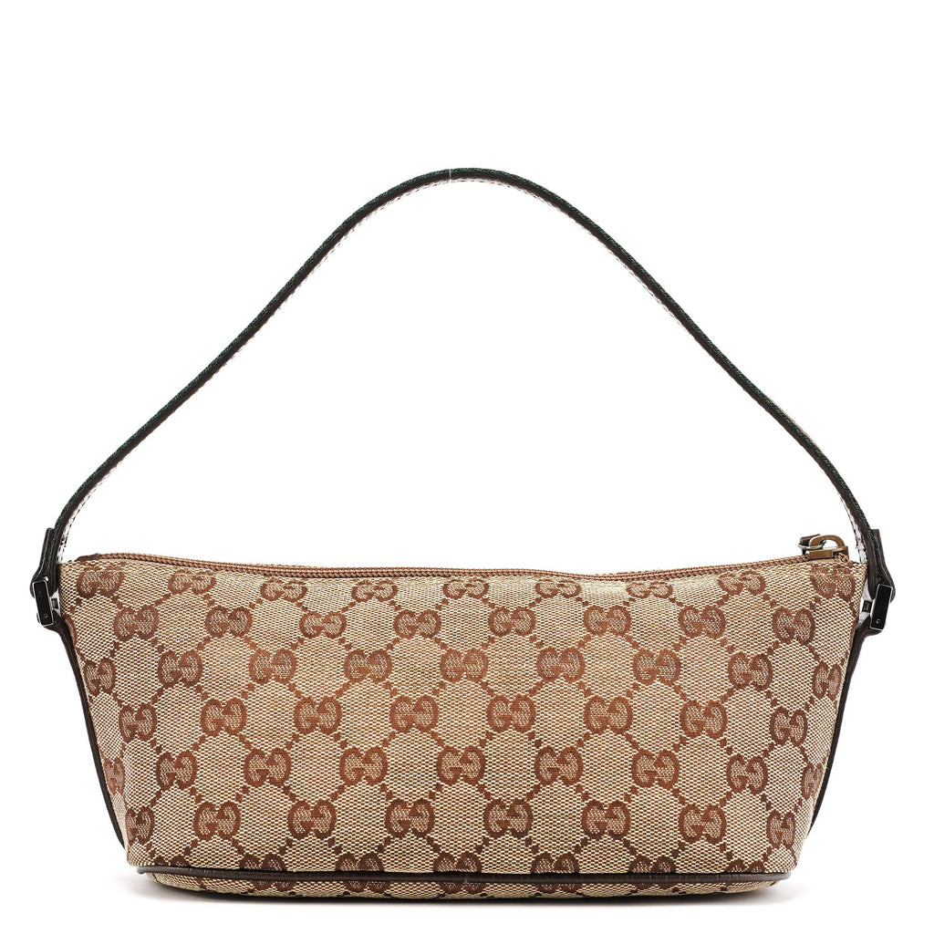 141809 Beige Brown GG Boat Pochette