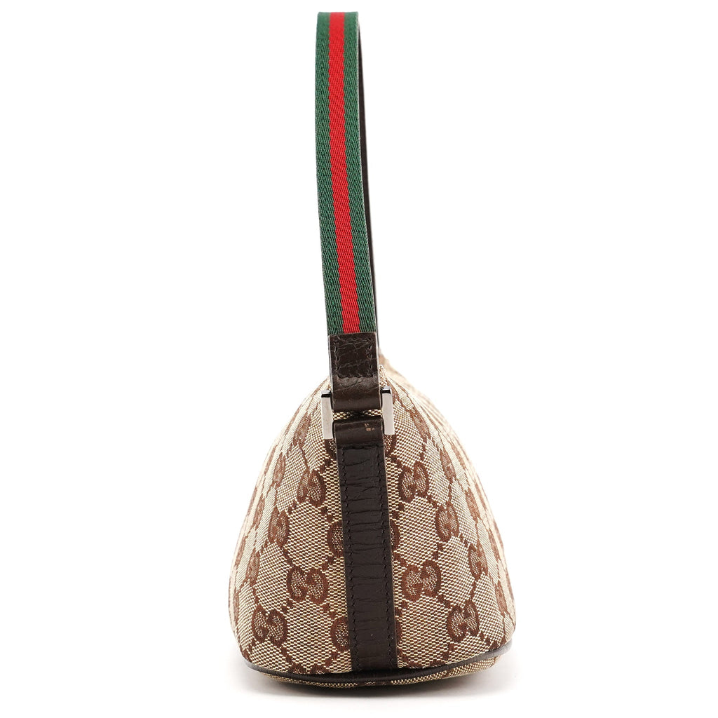 141809 Beige Brown GG Boat Pochette