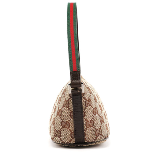 141809 Beige Brown GG Boat Pochette
