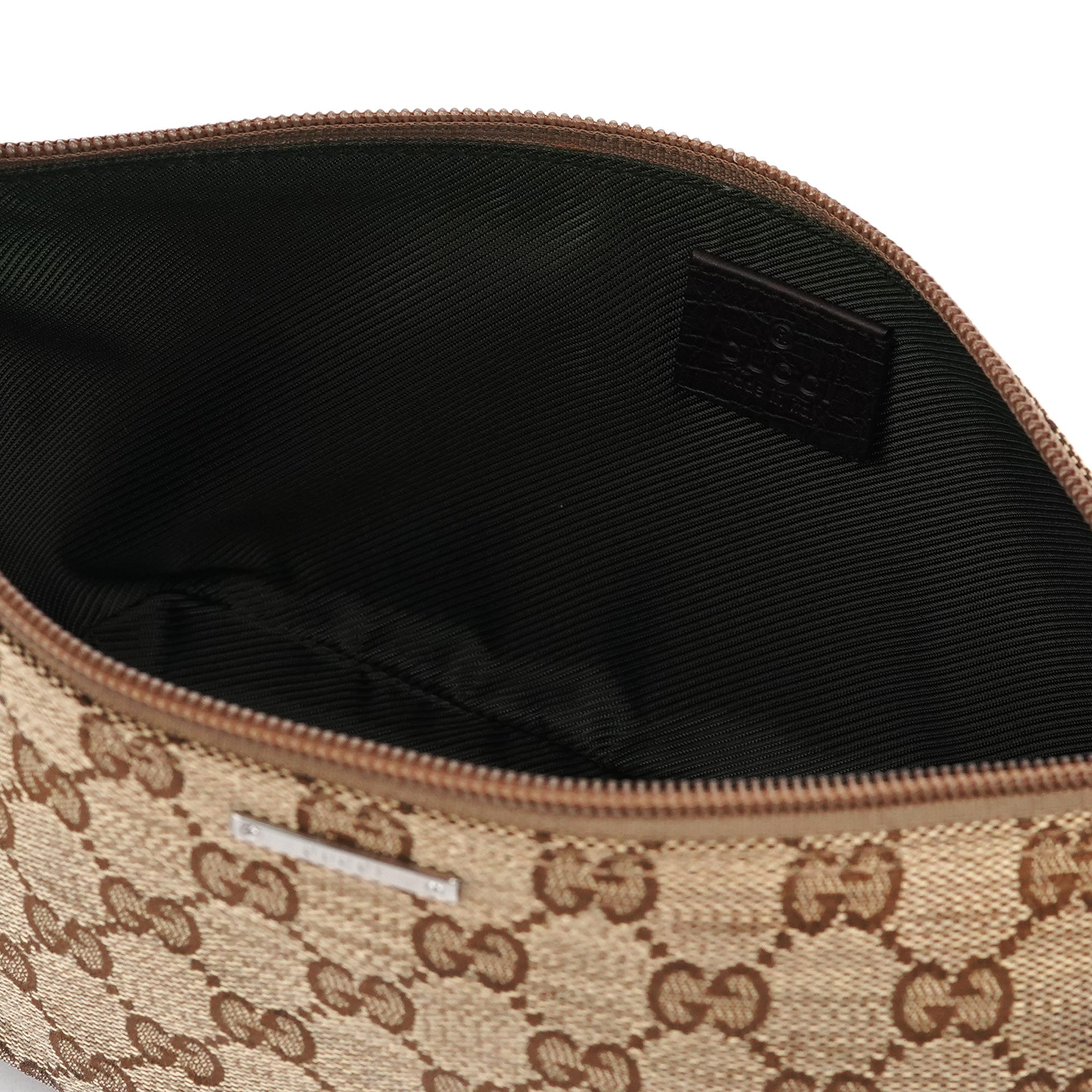 141809 Beige Brown GG Boat Pochette