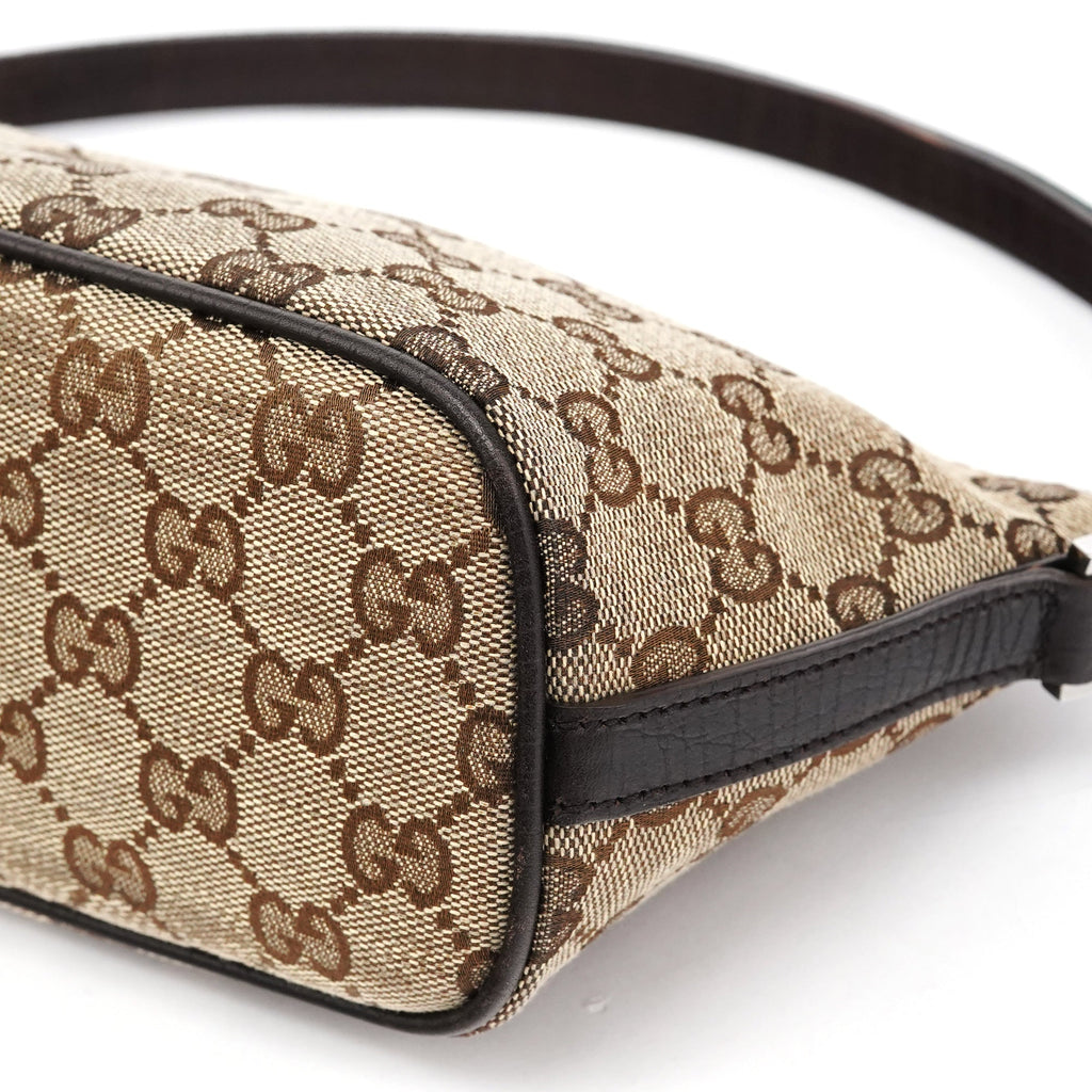 141809 Beige Brown GG Boat Pochette