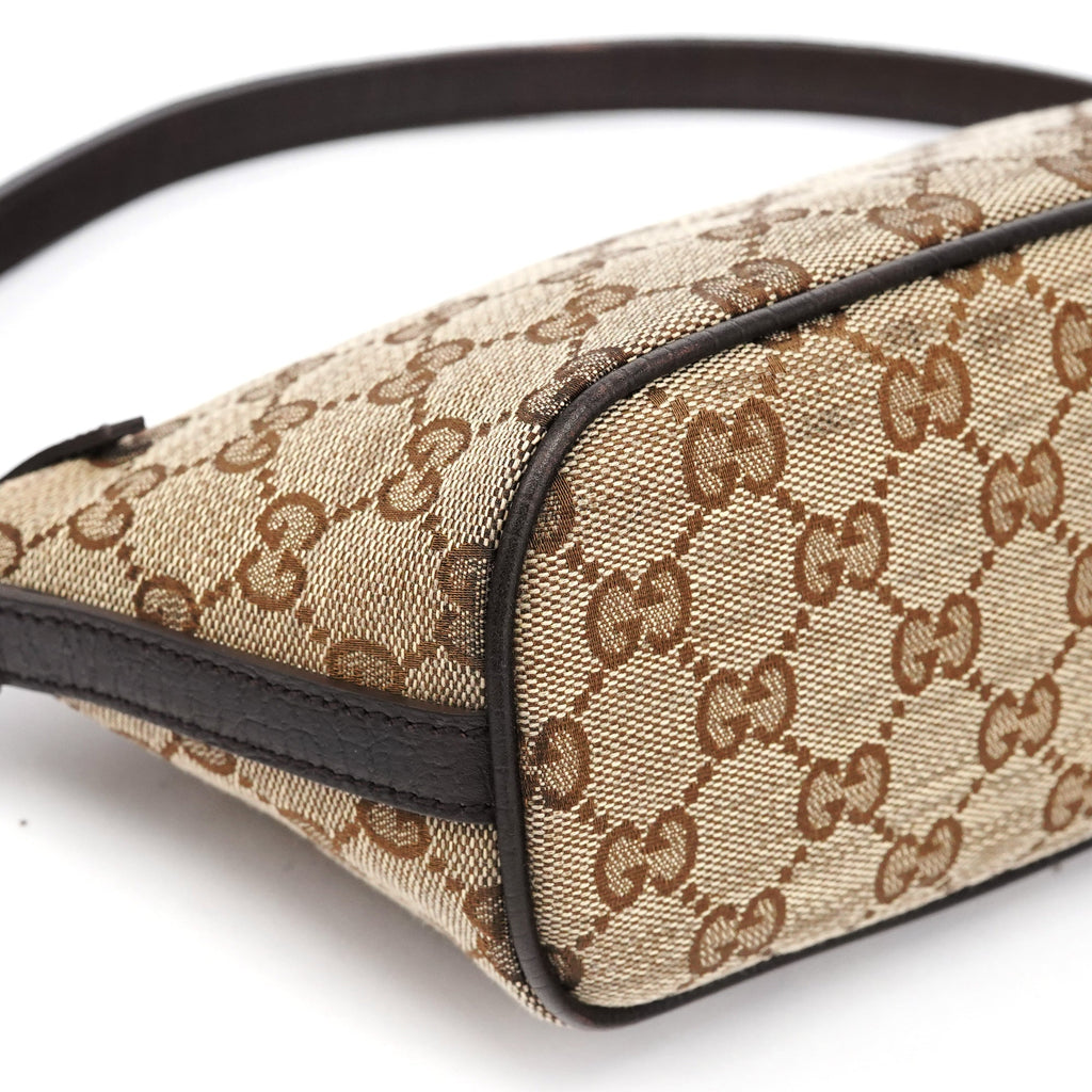 141809 Beige Brown GG Boat Pochette