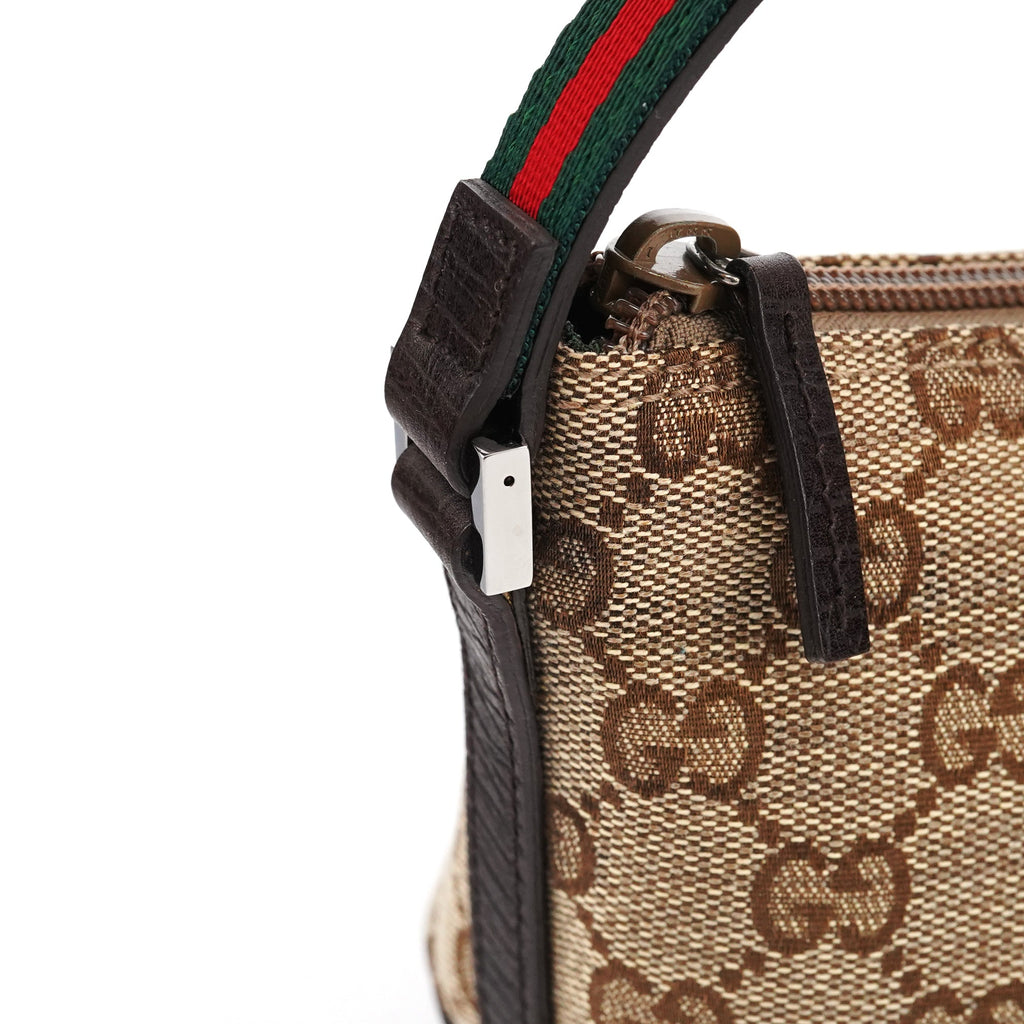 141809 Beige Brown GG Boat Pochette
