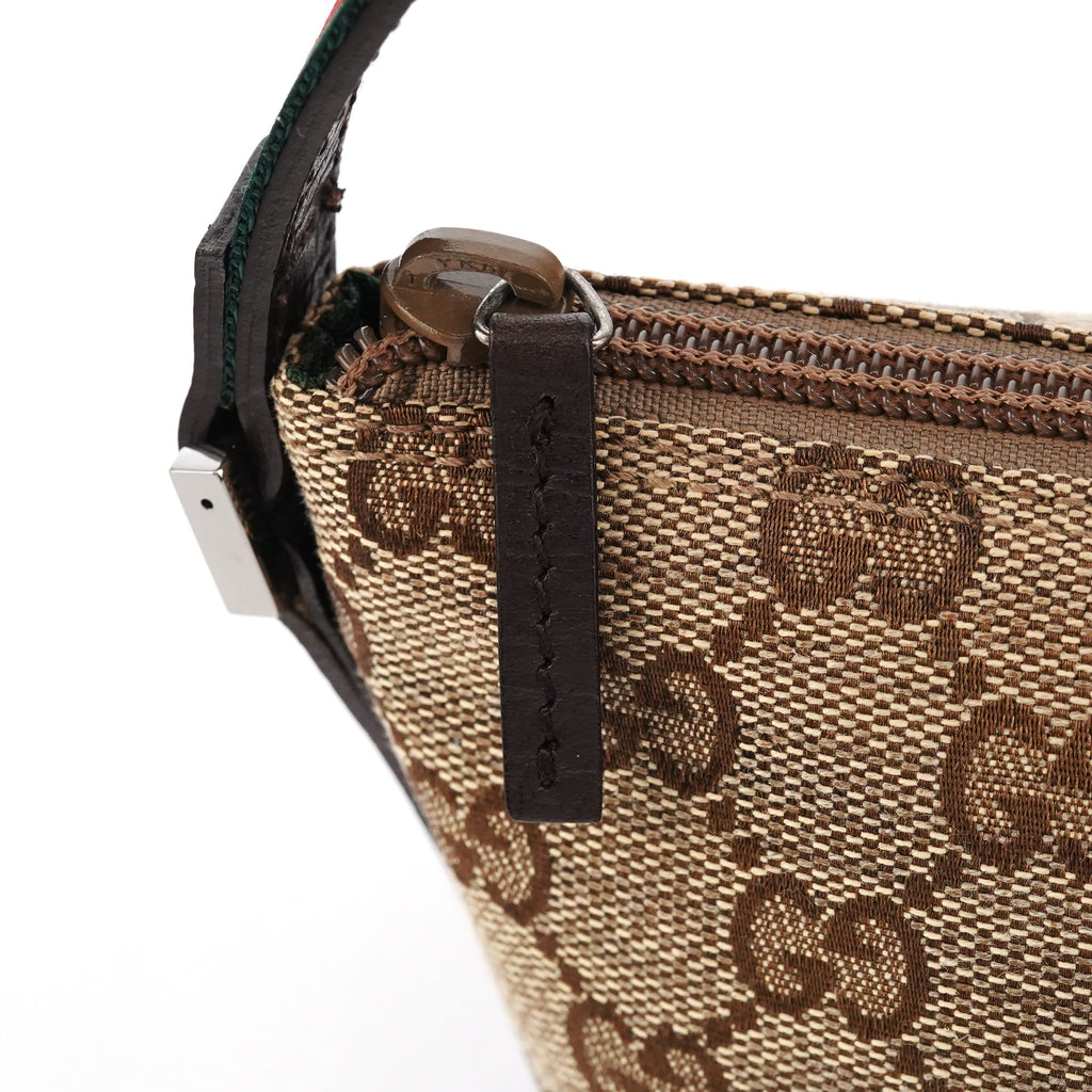 141809 Beige Brown GG Boat Pochette