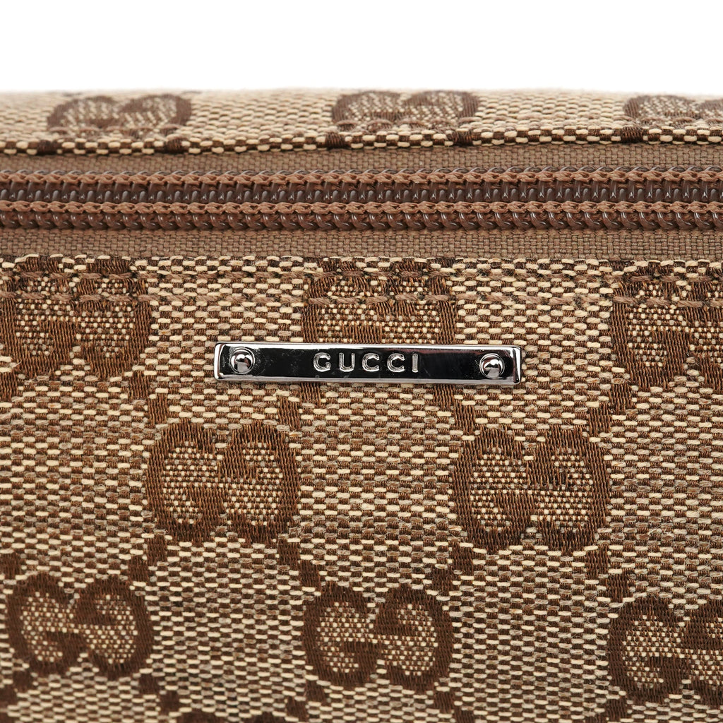 141809 Beige Brown GG Boat Pochette