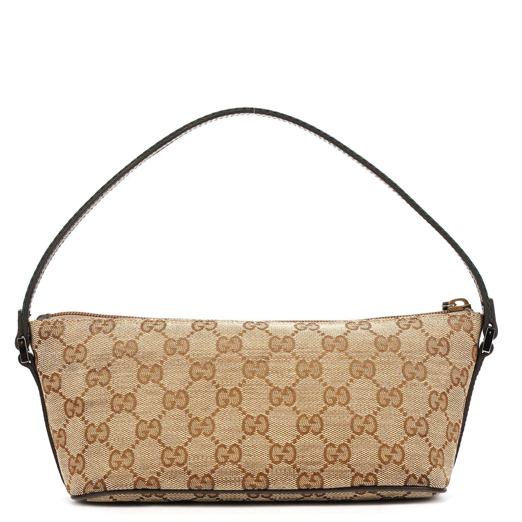141809 Beige Brown GG Boat Pochette