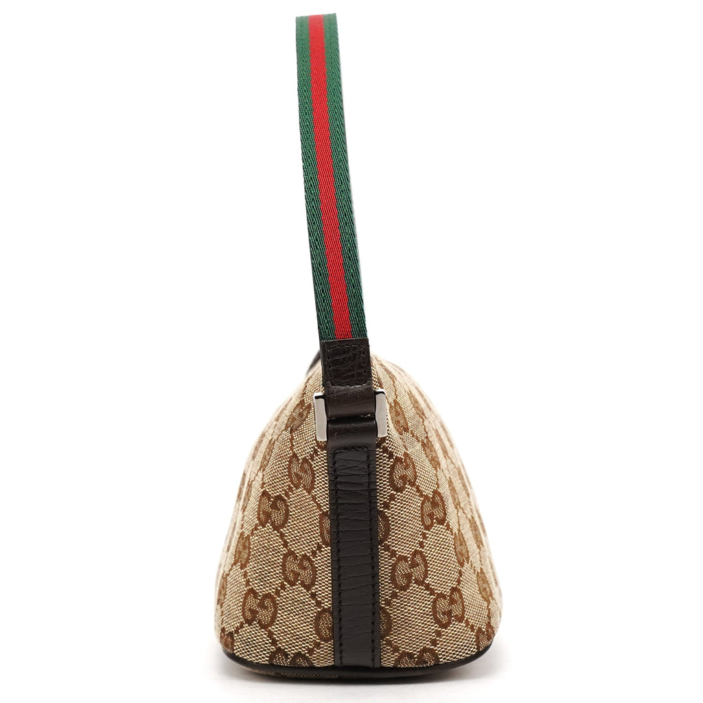 141809 Beige Brown GG Boat Pochette