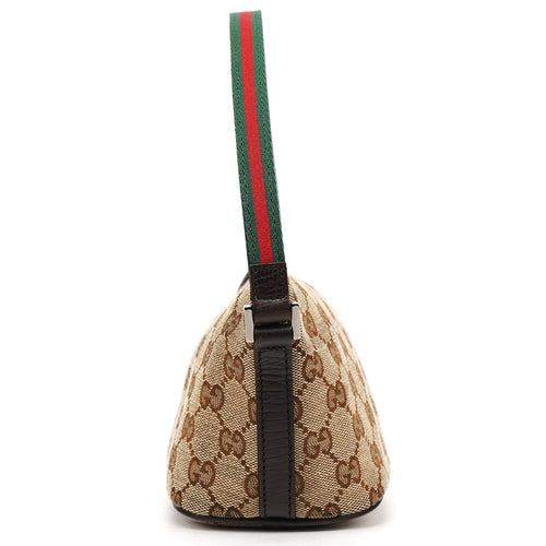 141809 Beige Brown GG Boat Pochette